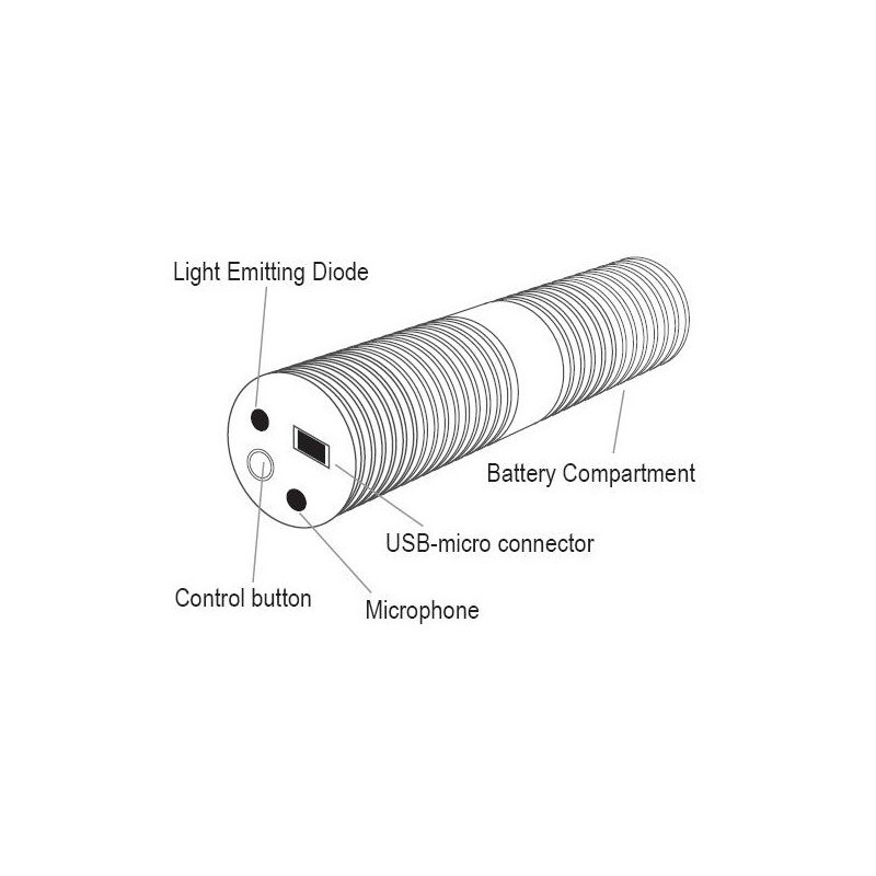 MICRO DICTAPHONE IN THE PRESTIGIOUS ROLLER WITH THE POSSIBILITY OF RECORDING UP TO 15 DN