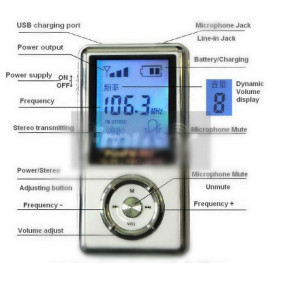 800mW FSN302P-V2.0-411 mini tragbarer FM-Sender-Radiosender