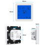 WiFi white wireless thermostat HY08-1604 for underfloor heating with external temperature number + WiFi