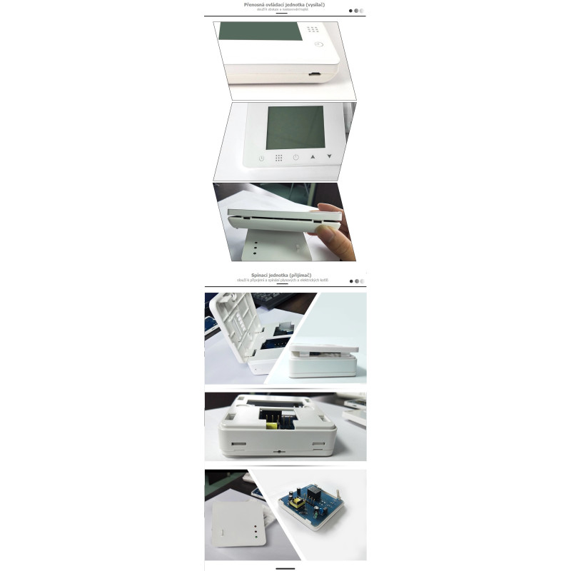 WiFi wireless room thermostat with separate boiler control unit – switching contact HY-09rf-1605