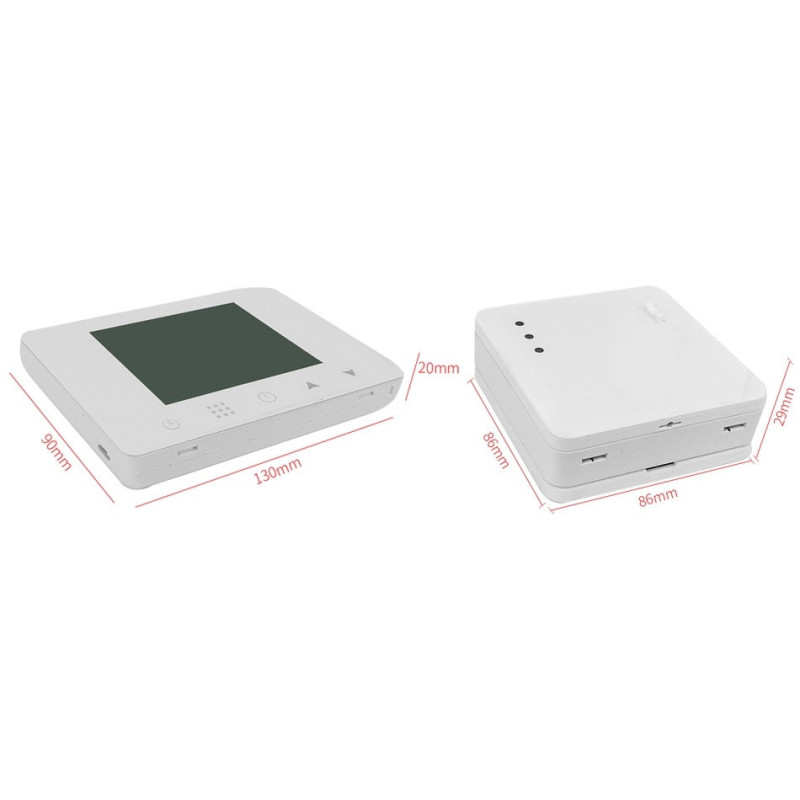 WiFi wireless room thermostat with separate boiler control unit – switching contact HY-09rf-1605