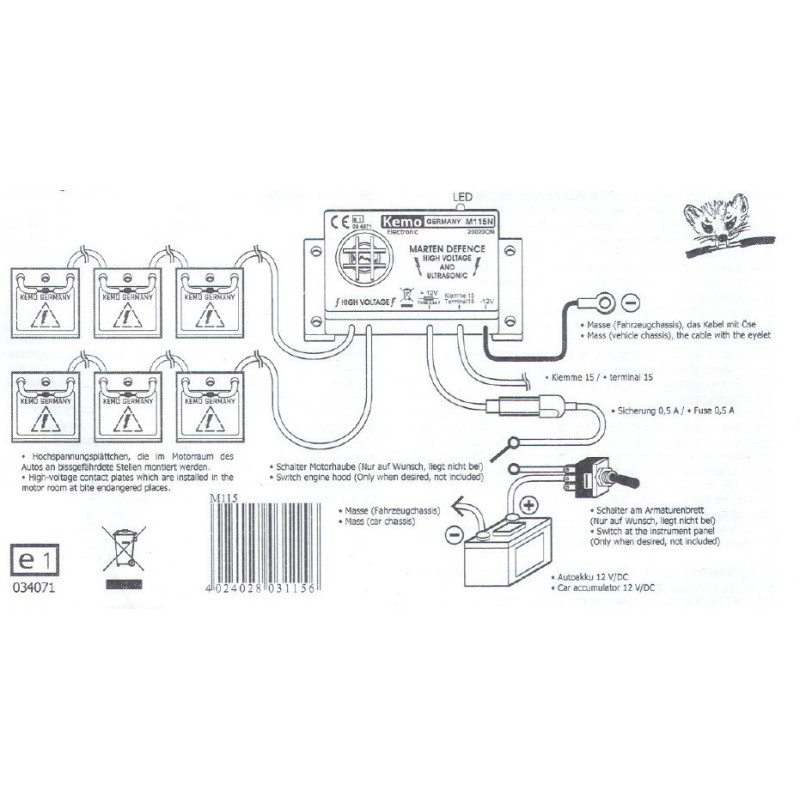 Toy repellent, car scare, ultrasonic and high