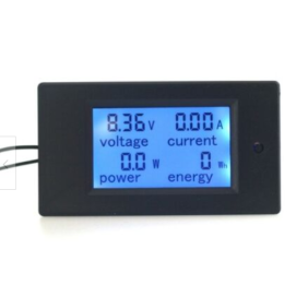 LCD panel Voltmeter – ampérmeter DC 20A, 100V digitálny voltmeter, watt a prúdový ampérmeter 1612