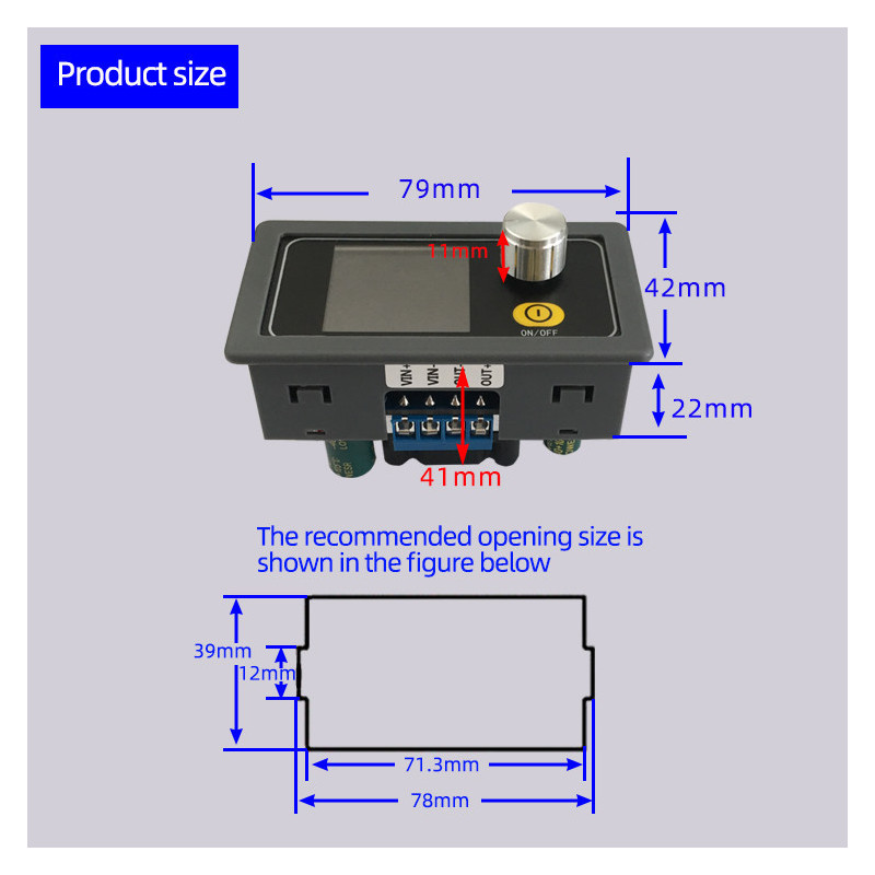 DC DC 0.6-36V 5A adjustable regulated laboratory variable power supply