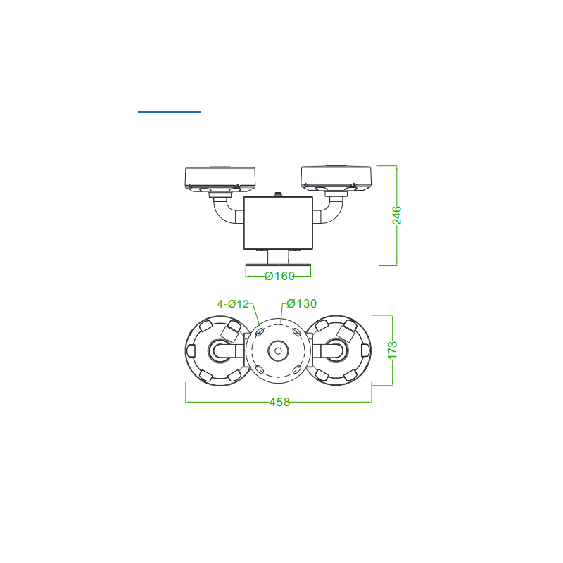 Air obstacle light CM-11-S with dual low intensity type B.