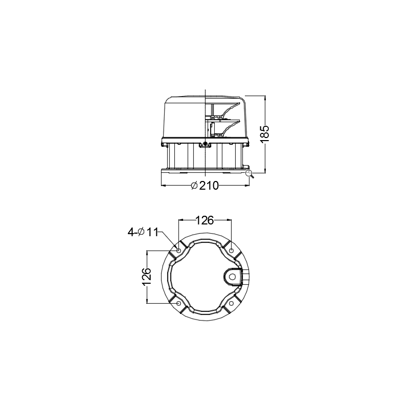 CK-15-200 Typ B Doppeltes Sonnenlicht mit geringer Hindernisintensität