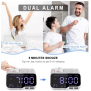 MP3 Alarm Clock - MP3 radio alarm clock, double independent custom ringtones, or radio ringtone