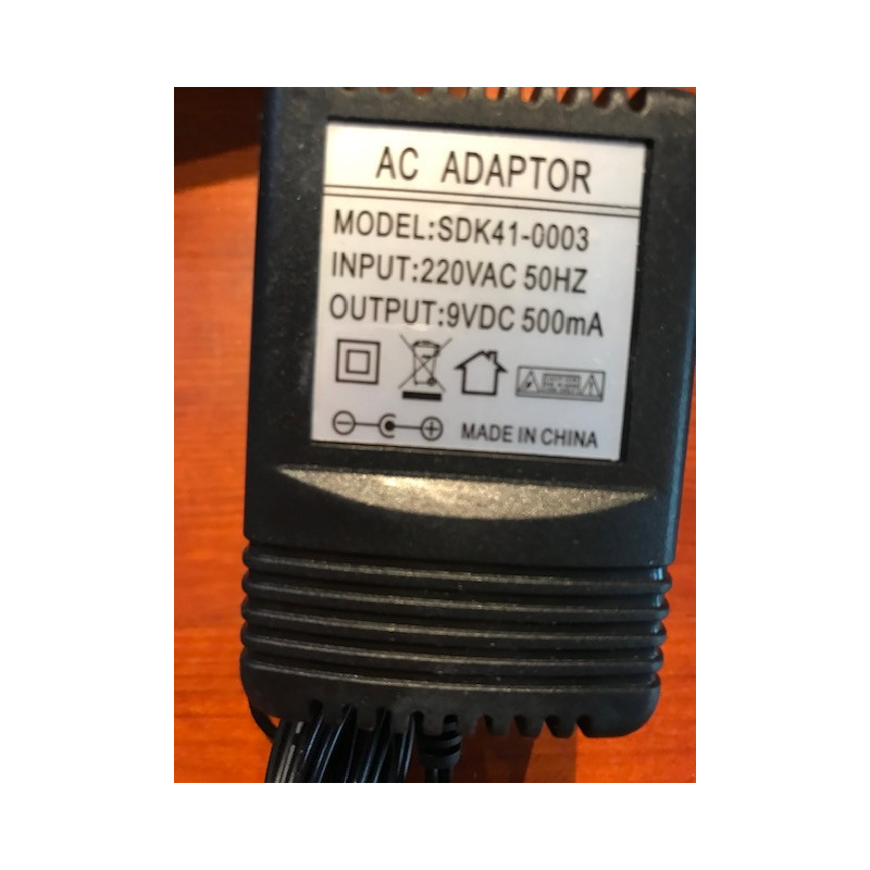 Power adapter 9V DC 500mA