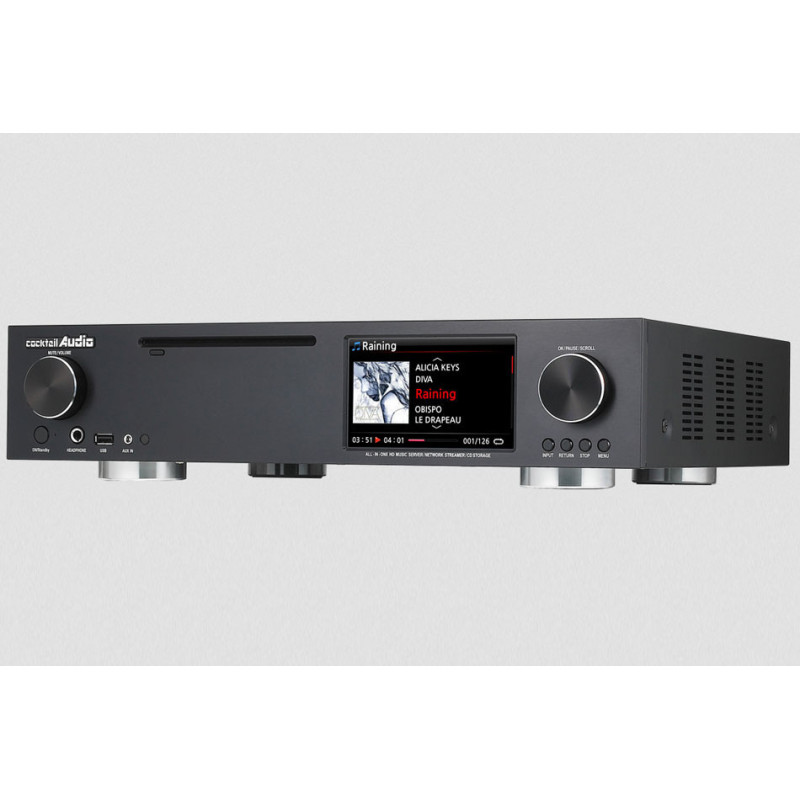 KOKTEJL AUDIO X-30 , HIFI PŘIJÍMAČ HRAJE CD, MP3, WMA, AAC, FLAC, WAV, ALAC, AIFF, FM TUNER, 5 "TFT LCD