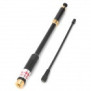 10W TELESCOPIC REMOVABLE SMA-J VHF / UHF ANTENNA FOR HIGH GAIN WALKIERS - BLACK