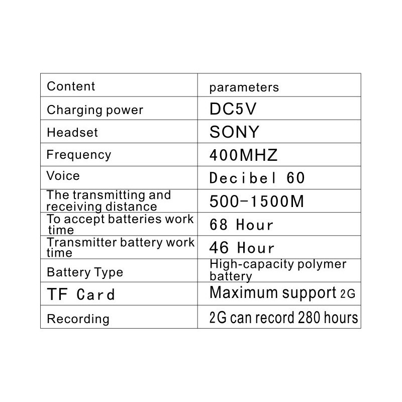 MICROWIRELESS AUDIO TRANSMITTER (BUG-CW423)